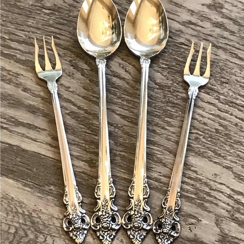 Oneida Community Stainless Steel Cherbourg Iced Tea Spoons & Cocktail Forks